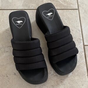 Rocket Dog Black Platform Sandal Slides 7